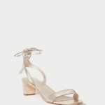 femmes Loeffler Randall Champagne sandale à talon mi-haut jackie chaussures 8HL812