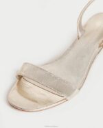 femmes Loeffler Randall Champagne sandale à talon mi-haut jackie chaussures 8HL812 - Image 3