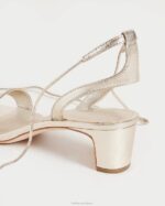 femmes Loeffler Randall Champagne sandale à talon mi-haut jackie chaussures 8HL812 - Image 4