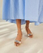 femmes Loeffler Randall Champagne sandale à talon mi-haut jackie chaussures 8HL812 - Image 5