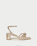 femmes Loeffler Randall Champagne sandale mikel à nœud et talon chaussures 8HL822 - Image 2