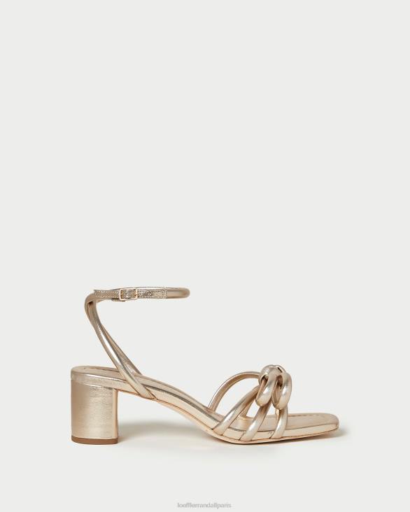 femmes Loeffler Randall Champagne sandale mikel à nœud et talon chaussures 8HL822 - Image 2