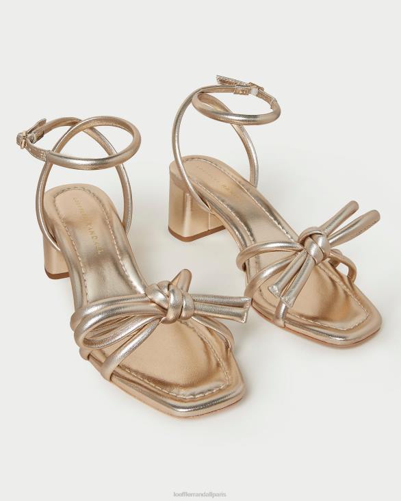 femmes Loeffler Randall Champagne sandale mikel à nœud et talon chaussures 8HL822 - Image 3