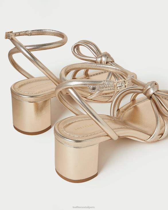 femmes Loeffler Randall Champagne sandale mikel à nœud et talon chaussures 8HL822 - Image 4