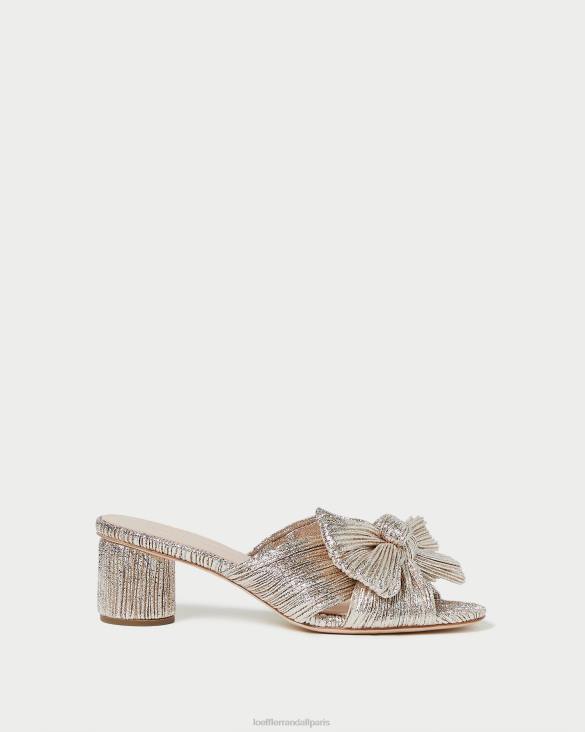 femmes Loeffler Randall Champagne talon à nœud plissé emilia chaussures 8HL849 - Image 2