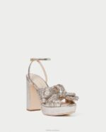femmes Loeffler Randall Champagne talon à plateforme natalia chaussures 8HL868