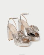 femmes Loeffler Randall Champagne talon à plateforme natalia chaussures 8HL868 - Image 4