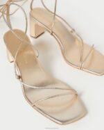 femmes Loeffler Randall Champagne talon enroulé à la cheville cosette chaussures 8HL837 - Image 4
