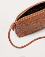 femmes Loeffler Randall Charpente sac à bandoulière tressé marron Mallory Sacs 8HL8324 - Image 2