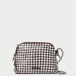 femmes Loeffler Randall chocolat/blanc sac à bandoulière tissé Mallory Sacs 8HL8332