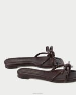 femmes Loeffler Randall chocolat sandale à nœud hadley chaussures 8HL8130 - Image 4