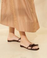 femmes Loeffler Randall chocolat sandale à nœud hadley chaussures 8HL8130 - Image 5