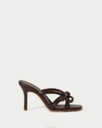 femmes Loeffler Randall chocolat talon à nœud margi chaussures 8HL899 - Image 2