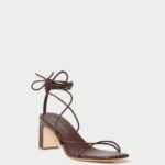 femmes Loeffler Randall chocolat talon enroulé à la cheville cosette chaussures 8HL886