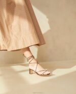 femmes Loeffler Randall chocolat talon enroulé à la cheville cosette chaussures 8HL886 - Image 5