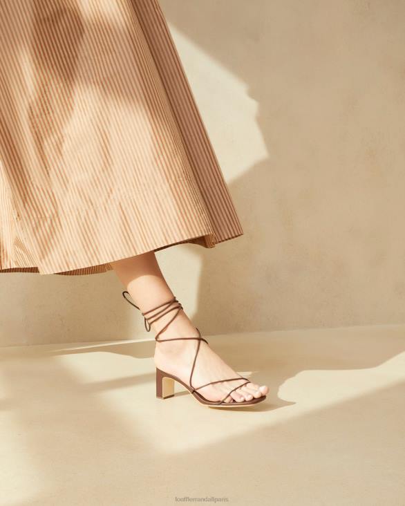 femmes Loeffler Randall chocolat talon enroulé à la cheville cosette chaussures 8HL886 - Image 5