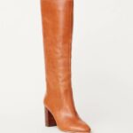femmes Loeffler Randall Cognac botte haute dorée chaussures 8HL8268