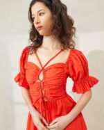 femmes Loeffler Randall coquelicot robe à corsage froncé yael vêtements 8HL8177 - Image 2