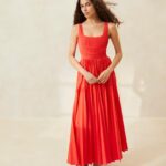 femmes Loeffler Randall coquelicot robe plissée bea vêtements 8HL8180