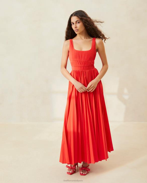 femmes_loeffler_randall_coquelicot_robe_plissee_bea_vetements_8hl8180.jpg femmes Loeffler Randall coquelicot robe plissée bea vêtements 8HL8180 - Image 1