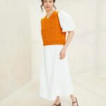femmes Loeffler Randall coucher de soleil gilet à gros pull Rosie vêtements 8HL8256
