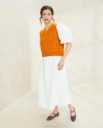 femmes Loeffler Randall coucher de soleil gilet à gros pull Rosie vêtements 8HL8256