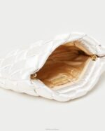 femmes Loeffler Randall crème aviva pochette bouffante tissée Sacs 8HL8351 - Image 4