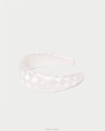 femmes Loeffler Randall crème bandeau tissé toujours gonflé accessoires 8HL8146 - Image 2