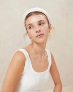 femmes Loeffler Randall crème bandeau tissé toujours gonflé accessoires 8HL8146 - Image 3