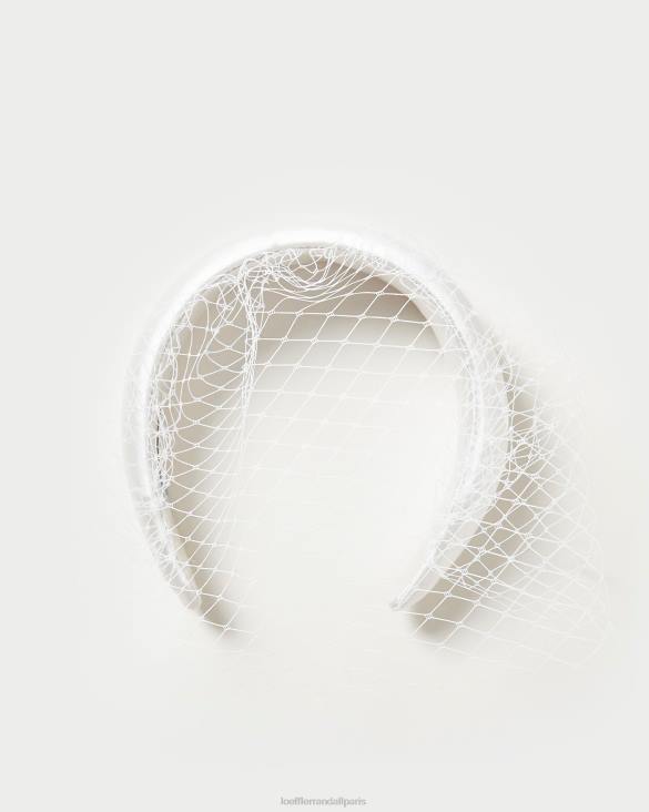 femmes_loeffler_randall_creme_bandeau_voile_adora_accessoires_8hl8149.jpg femmes Loeffler Randall crème bandeau voilé Adora accessoires 8HL8149 - Image 1