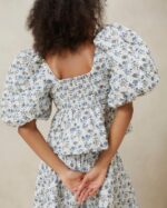femmes Loeffler Randall crème/fleuri haut matelassé jessalyn vêtements 8HL8248 - Image 3