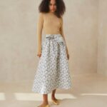 femmes Loeffler Randall crème/fleuri jupe matelassée Leigh vêtements 8HL8244