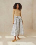 femmes Loeffler Randall crème/fleuri jupe matelassée Leigh vêtements 8HL8244