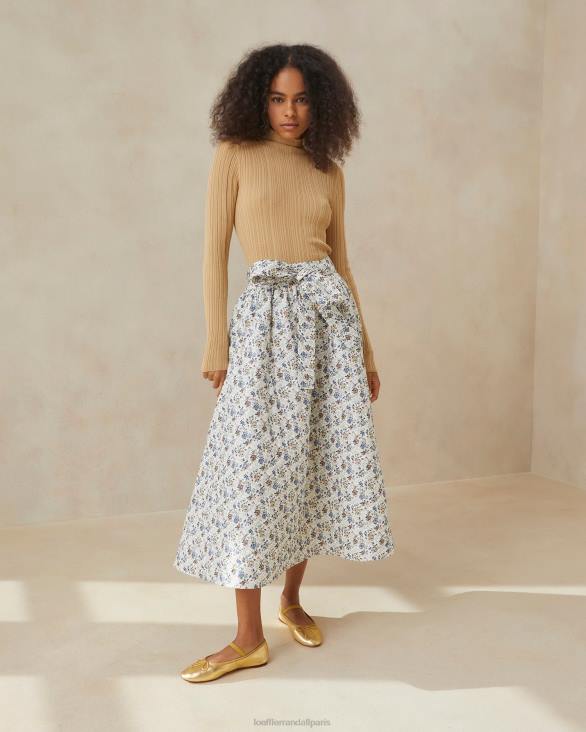 femmes_loeffler_randall_creme_fleuri_jupe_matelassee_leigh_vetements_8hl8244.jpg femmes Loeffler Randall crème/fleuri jupe matelassée Leigh vêtements 8HL8244 - Image 1