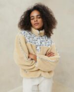 femmes Loeffler Randall crème/fleuri pull polaire Liz vêtements 8HL8259