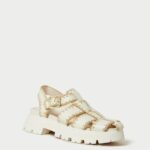femmes Loeffler Randall crème/naturel sandale à cage talia chaussures 8HL8112