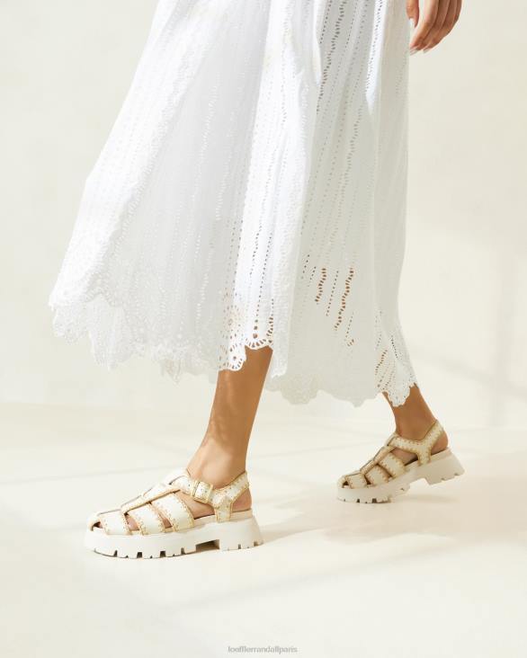 femmes Loeffler Randall crème/naturel sandale à cage talia chaussures 8HL8112 - Image 3