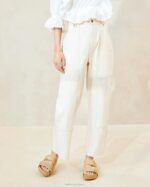 femmes Loeffler Randall crème pantalon de charpentier roy vêtements 8HL8215 - Image 2