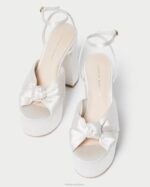 femmes Loeffler Randall crème plateforme de nœuds roz chaussures 8HL847 - Image 3
