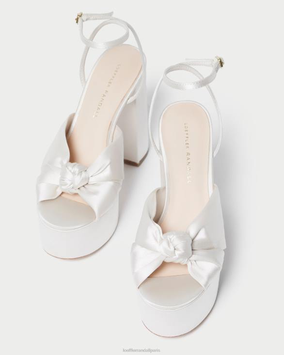femmes Loeffler Randall crème plateforme de nœuds roz chaussures 8HL847 - Image 3