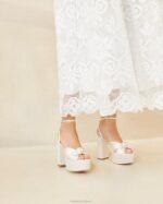 femmes Loeffler Randall crème plateforme de nœuds roz chaussures 8HL847 - Image 5