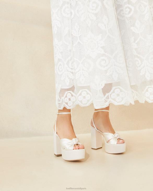 femmes Loeffler Randall crème plateforme de nœuds roz chaussures 8HL847 - Image 5