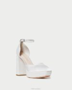 femmes Loeffler Randall crème plateforme fermée selina chaussures 8HL852