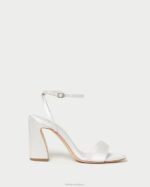 femmes Loeffler Randall crème sandale à talon courbé malia chaussures 8HL845 - Image 2
