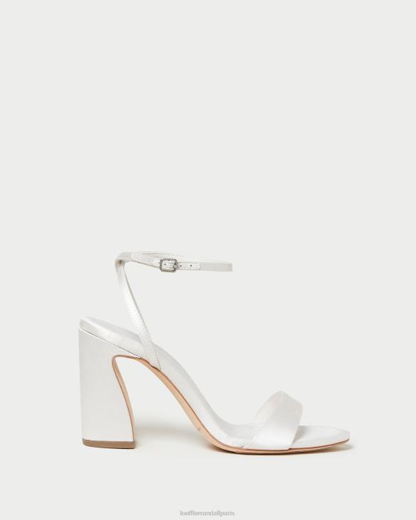 femmes Loeffler Randall crème sandale à talon courbé malia chaussures 8HL845 - Image 2