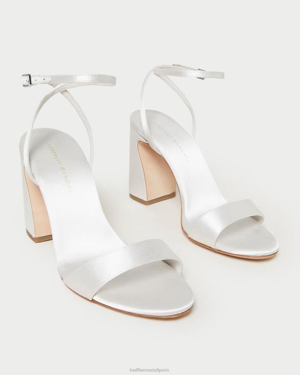 femmes Loeffler Randall crème sandale à talon courbé malia chaussures 8HL845 - Image 3