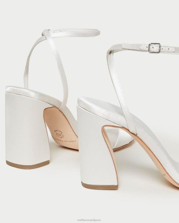 femmes Loeffler Randall crème sandale à talon courbé malia chaussures 8HL845 - Image 4