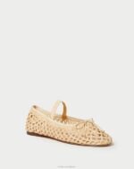 femmes Loeffler Randall crochet naturel ballerines Léonie chaussures 8HL8308