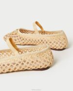 femmes Loeffler Randall crochet naturel ballerines Léonie chaussures 8HL8308 - Image 4