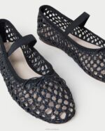 femmes Loeffler Randall crochet noir ballerines Léonie chaussures 8HL8301 - Image 3